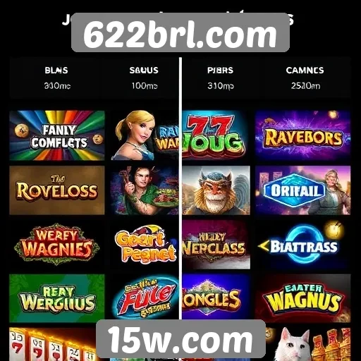 Comparativo entre jogos populares no 622brl.com